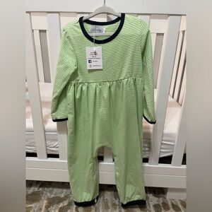 NWT Navy & lime green striped longall